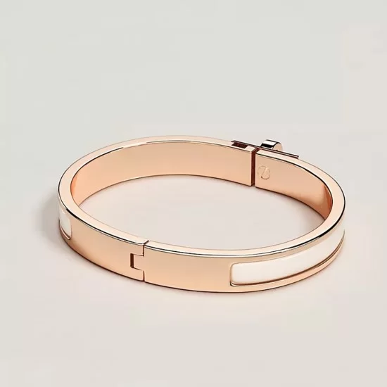 人気商品★HERMES Mini Clic Kelly bracelet Rose Gold Mini Clic Kelly Petits Coeurs bracelet | Hermès USA